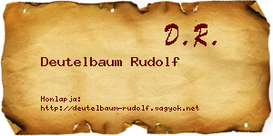 Deutelbaum Rudolf névjegykártya